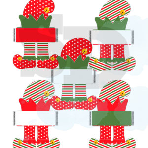 Striped Plaid Elf Ornament Designs for Spicy Sublimation Blanks