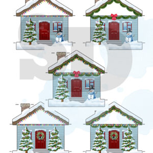 House shaped Christmas ornament designs