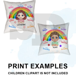 Children cushion cover background design print examples